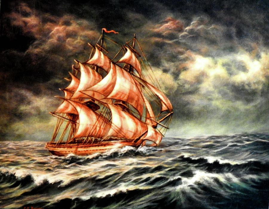 Peaceful Voyage Painting by Ed Breeding