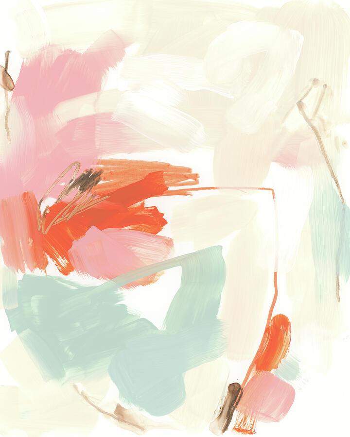 Abstract Painting - Peach Blossom Mirage I by June Erica Vess Abstract Painting - Peach Blossom Mirage I by June Erica Vess