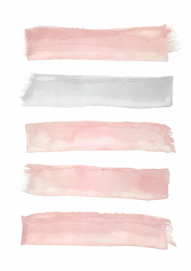 Peach Gray Watercolor Painting by Ela Szczepaniak Fine Art America