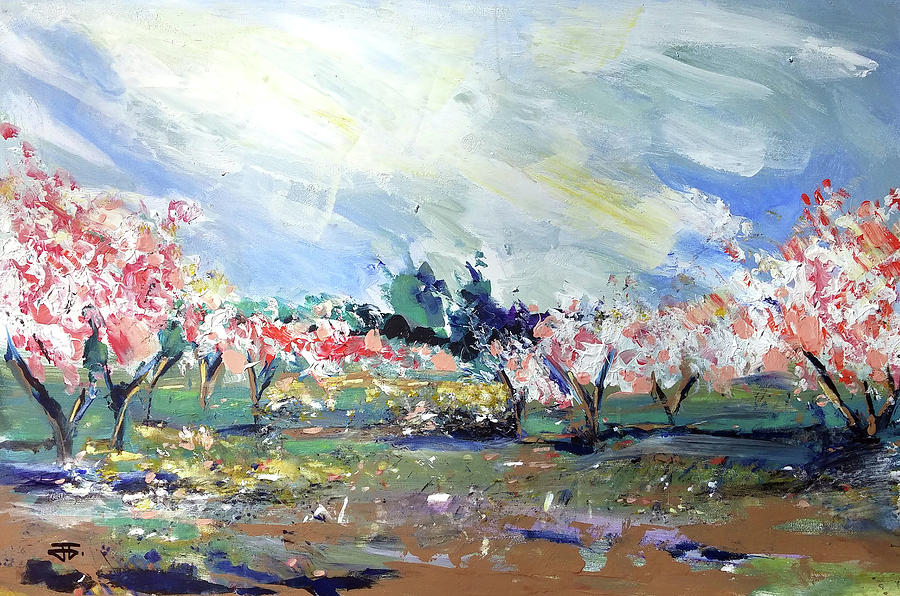 Peach Trees Painting by John Gholson