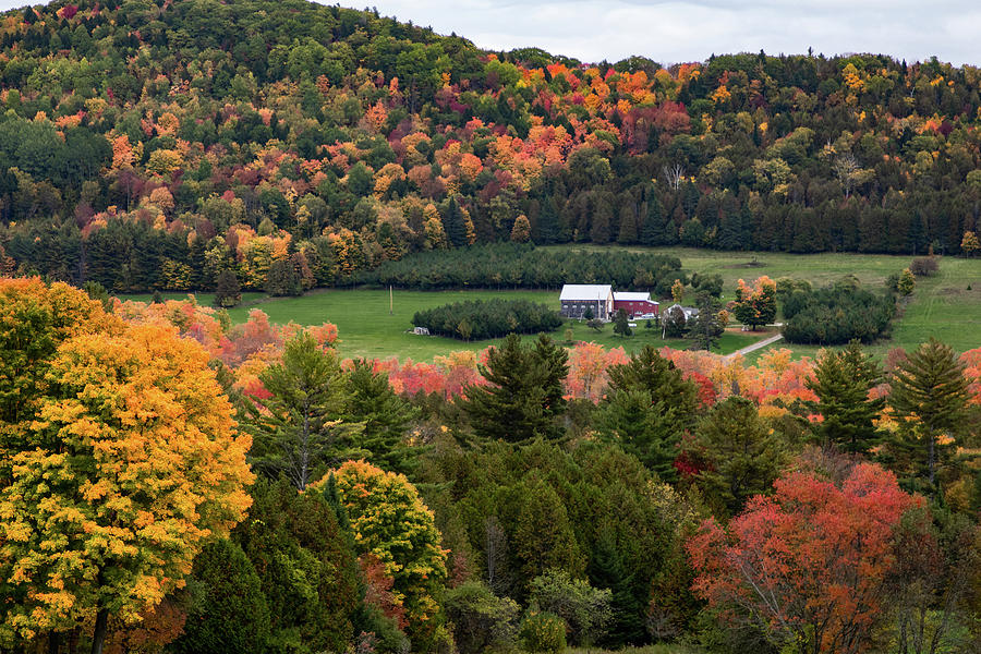 Peacham Vermont Farm On A Hill Photograph