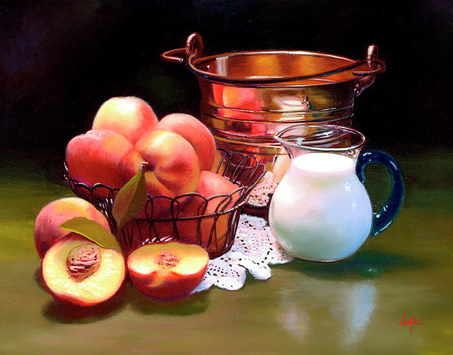 Peaches & Cream Painting by Thomas Linker