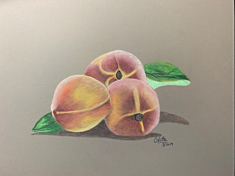 Peaches Drawing by Colette Lee