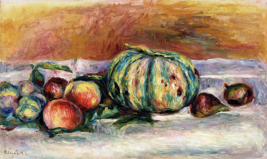 Paris Painting - Peaches, pumpkins, figs - Digital Remastered Edition by Pierre-Auguste Renoir