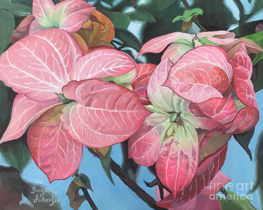 Peachy Floral Painting by Suzanne Schaefer