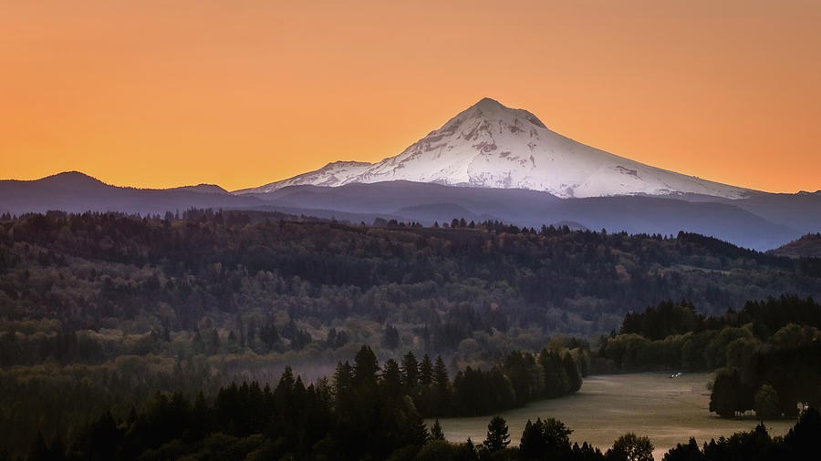 Peachy Sunrise At Mount Hood Photograph by Ranjit Jadhav - Fine Art America