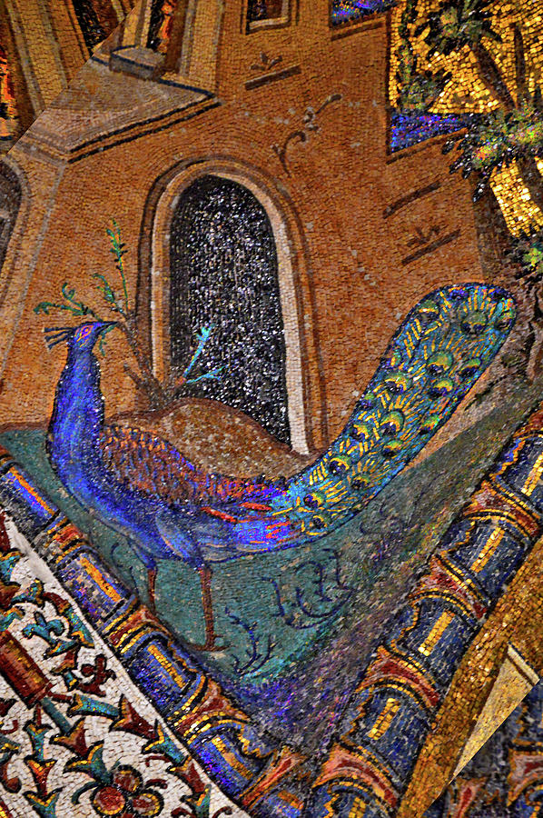 byzantine mosaics peacock