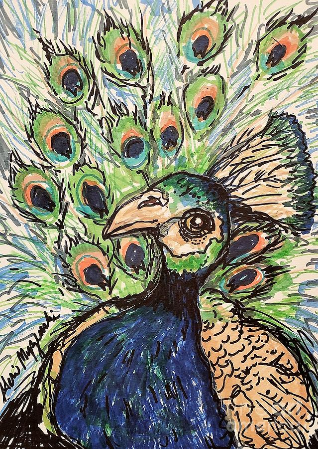 Peacock Bird of Paradise Mixed Media by Geraldine Myszenski - Fine Art ...