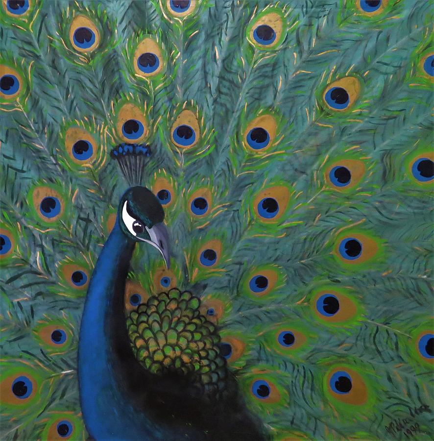 Peacock Painting by Joan Stratton