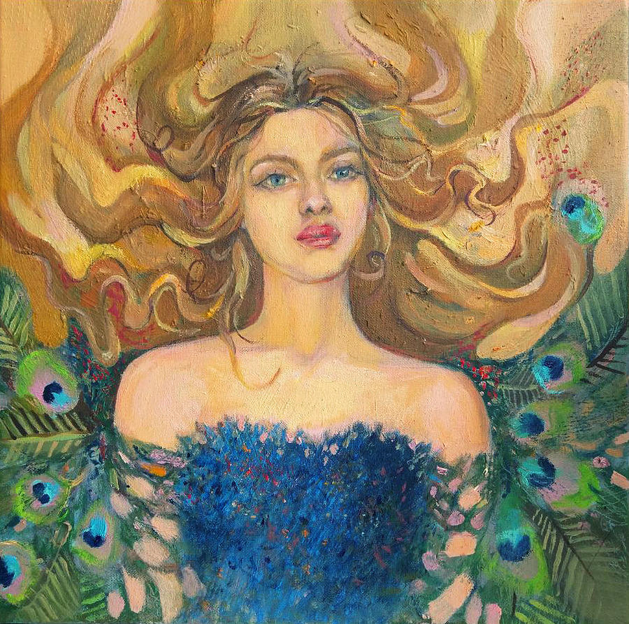 Peacock Queen Painting by Milena Dimitrova - Fine Art America