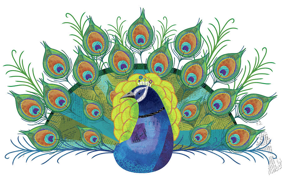 Peacocks Icon 1 Digital Art By Holli Conger Fine Art America