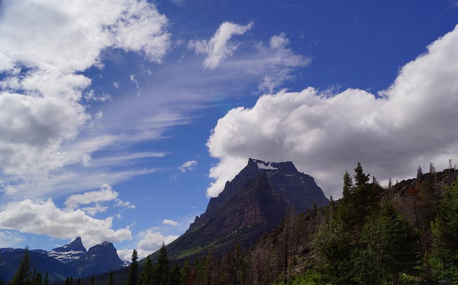Peaks and Clouds, Glacier National Park Photograph by Tracey Vivar