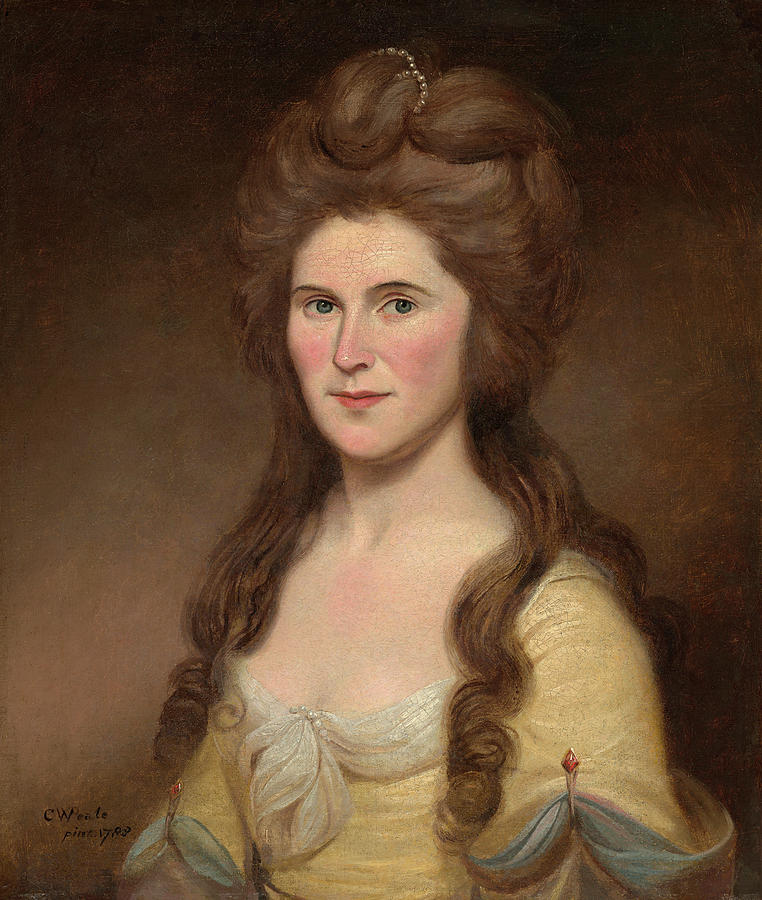 Peale: Rebecca White, 1788 Painting by Charles Willson Peale