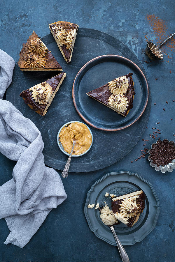 Peanut Butter Cheesecake, Sliced Photograph by Lucy Parissi