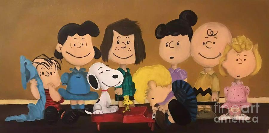 Peanuts Gang Painting by Sandra Floe - Pixels