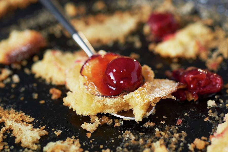 Pear And Damson Clafoutis With Warm Prosecco Cherries Photograph by Studio R. Schmitz