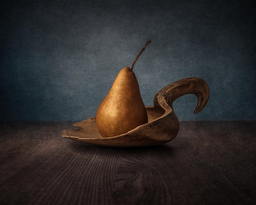 Pear On Spoon Photograph by Marko Klavs