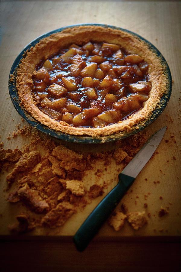Pear Tart In A Baking Dish Photograph by Roger Stowell