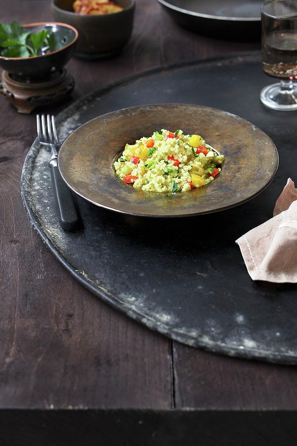 Pearl Barley Salad With Vegetables Photograph by Thorsten Strmer