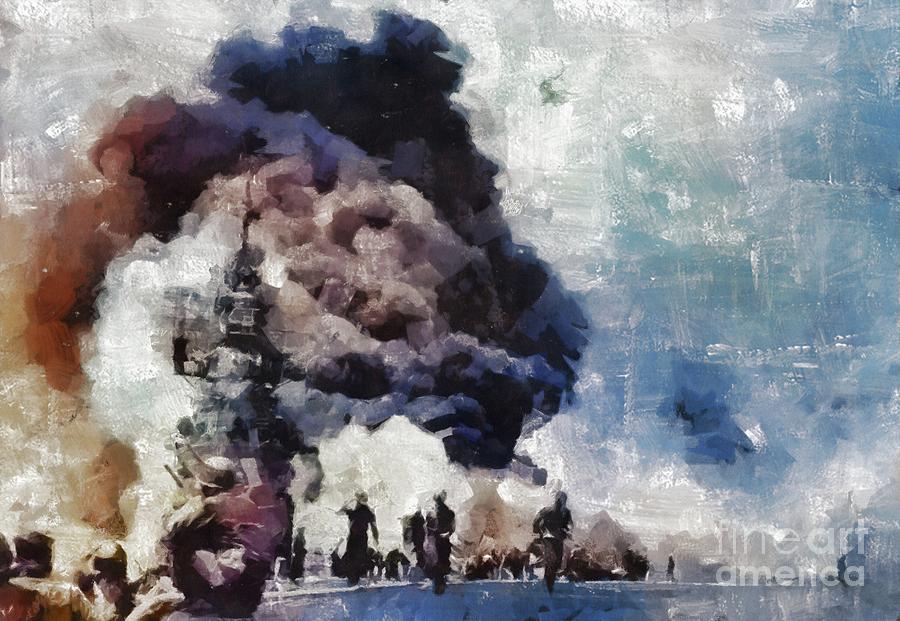 Pearl Harbor, WWII Painting by Esoterica Art Agency