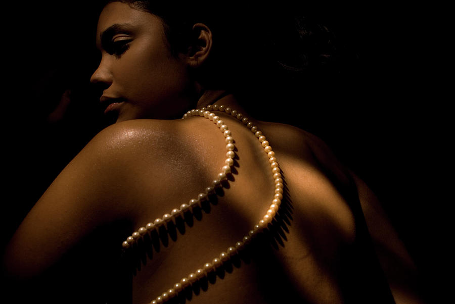 Pearl Necklace On Womans Back Photograph by Win-initiative/neleman