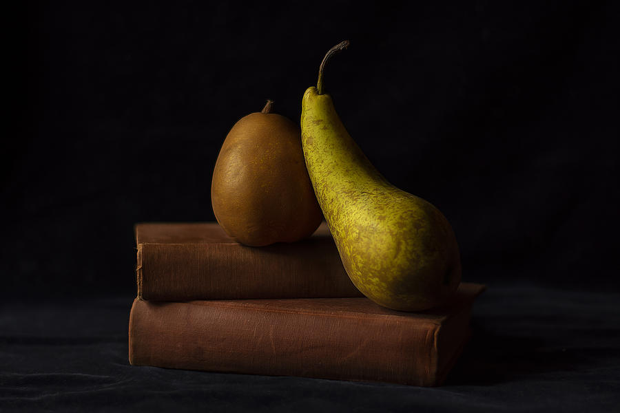 Pears And Books Photograph by Ludmila Shumilova