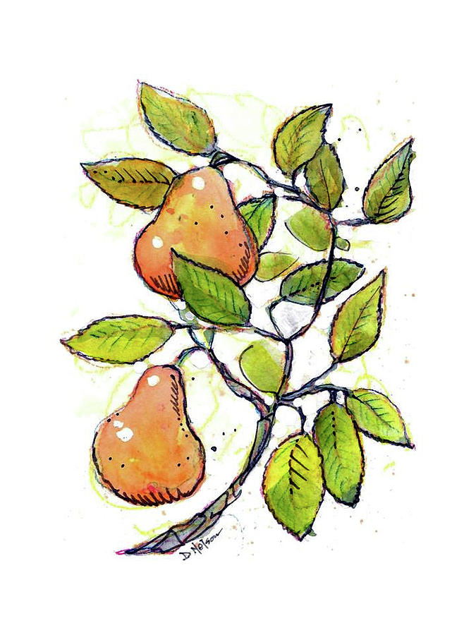 Pears Painting by Dan Nelson