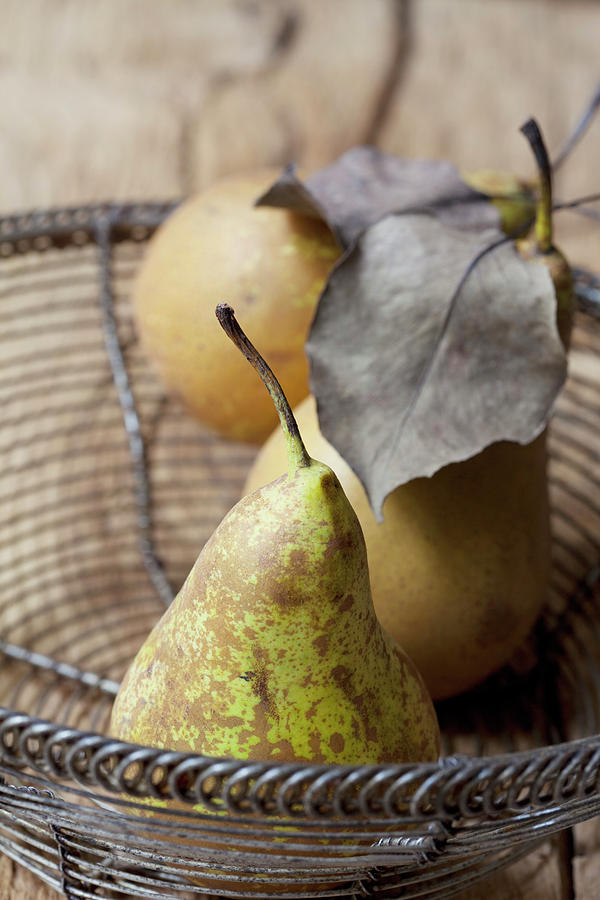 Pears In A Vintage Bowl Photograph by Hilde Mche