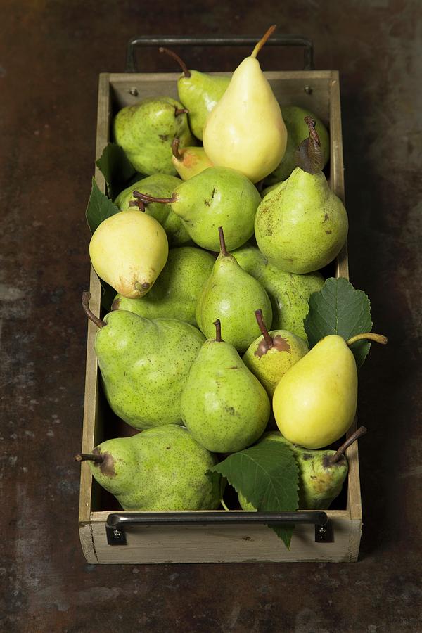 Pears In A Wooden Crate Photograph by Nadja Hudovernik Food Photography