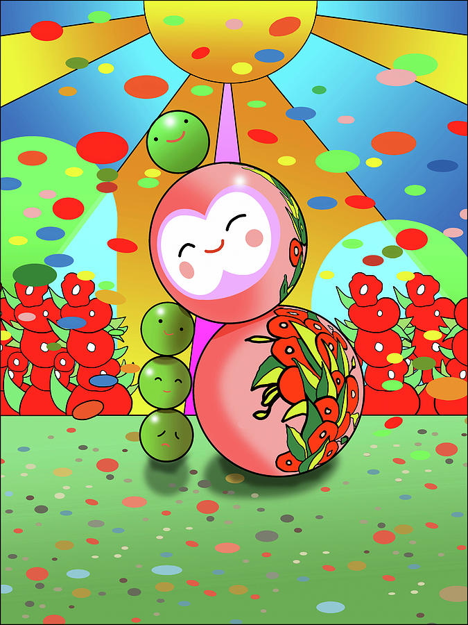 Toy Digital Art - Peas Thank You by Howie Green