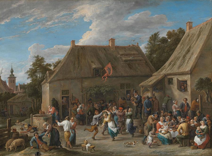 Peasant Kermis. Country kermis. Painting by David Teniers -II-