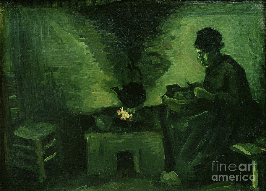 Peasant Woman By The Hearth, C.1885 Painting by Vincent Van Gogh