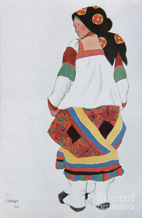 Peasant Woman. Costume Design Drawing by Heritage Images