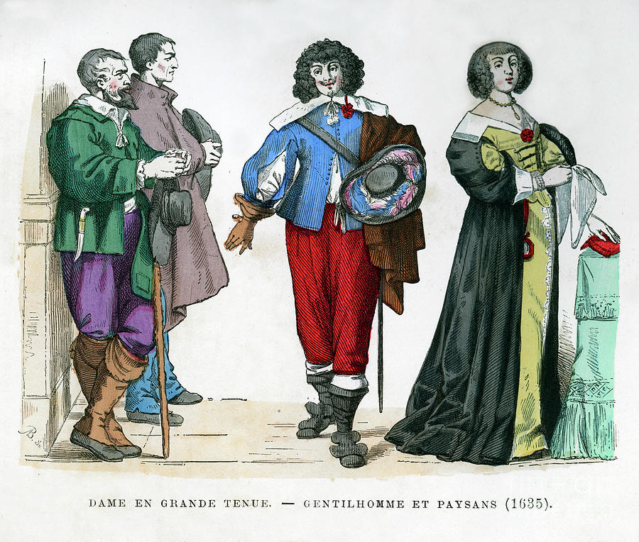 Peasants, A Gentleman And A Lady, 1635 Drawing by Print Collector