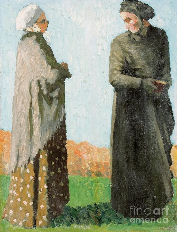Peasants In Sunday Dress, 1890 Painting by Ker Xavier Roussel