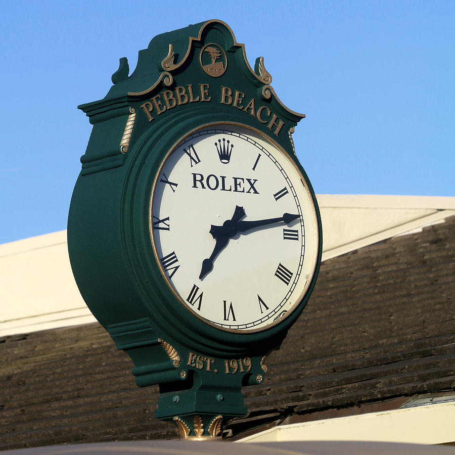 Pebble Beach Golf Links Clock Photograph by Art Block Collections