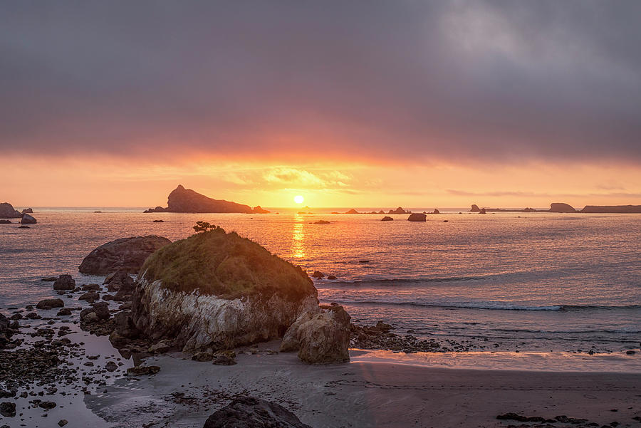 Sunset Photograph - Pebble Beach Sunset 1 by Joseph S Giacalone