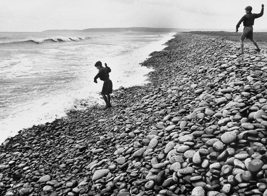 Pebble Ridge In Devon Showing Cobbles Al Photograph by Nat Farbman Pebble Ridge In Devon Showing Cobbles Al Photograph by Nat Farbman