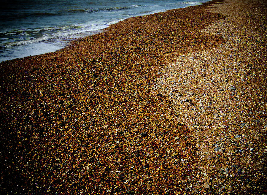 Pebbles Photograph - Pebbles and Sea i by Helen Jackson