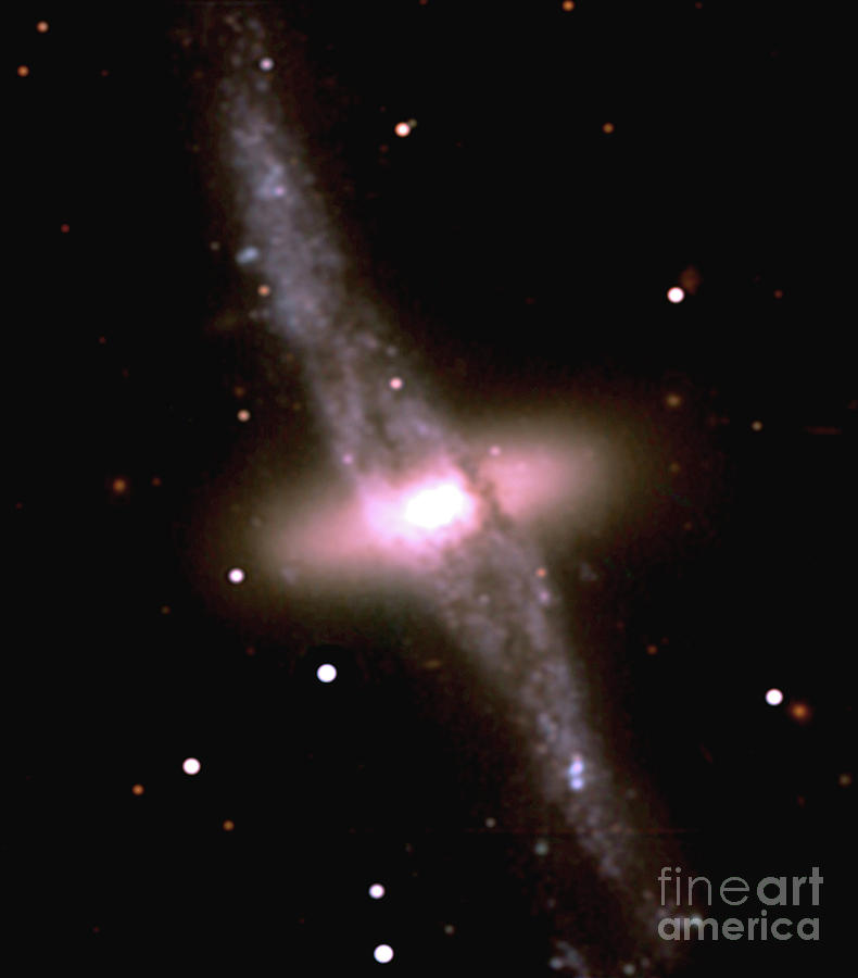 Astrophysics Photograph - Peculiar Galaxy by European Southern Observatory/science Photo Library