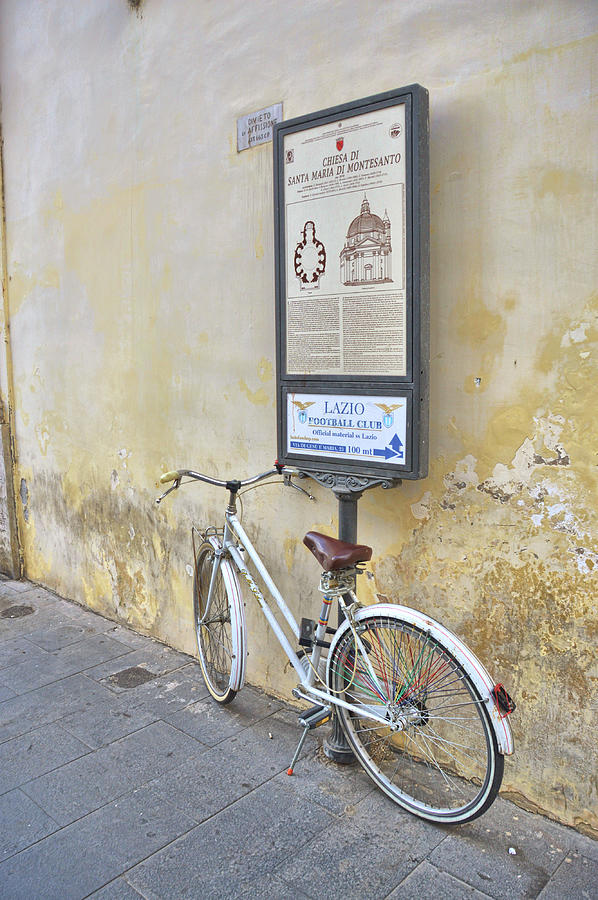 Sign Photograph - Pedal Thru Rome by JAMART Photography