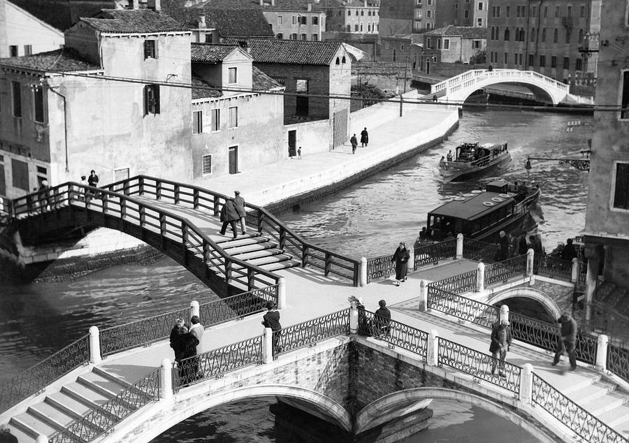 Pedestrian Bridges Over Canals In Photograph by Lass