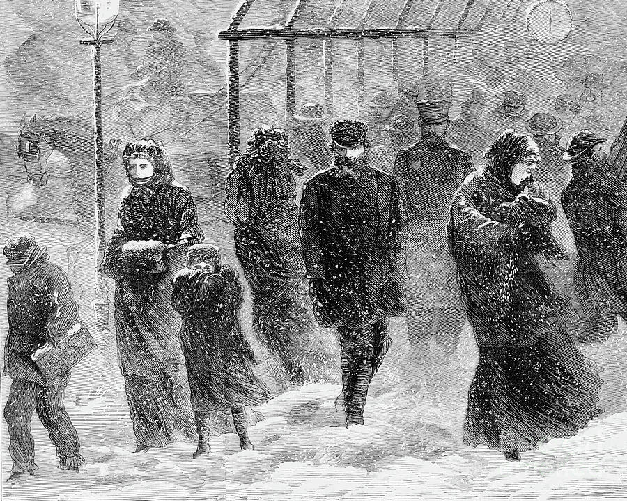 Pedestrians Walking In A Blizzard Photograph by Bettmann