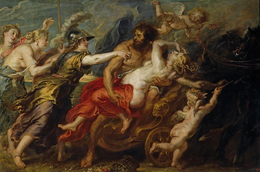 Pedro Pablo Rubens -and workshop- / The Rape of Proserpina, 1636-1637, Flemish School. CUPID. Painting by Peter Paul Rubens -1577-1640-