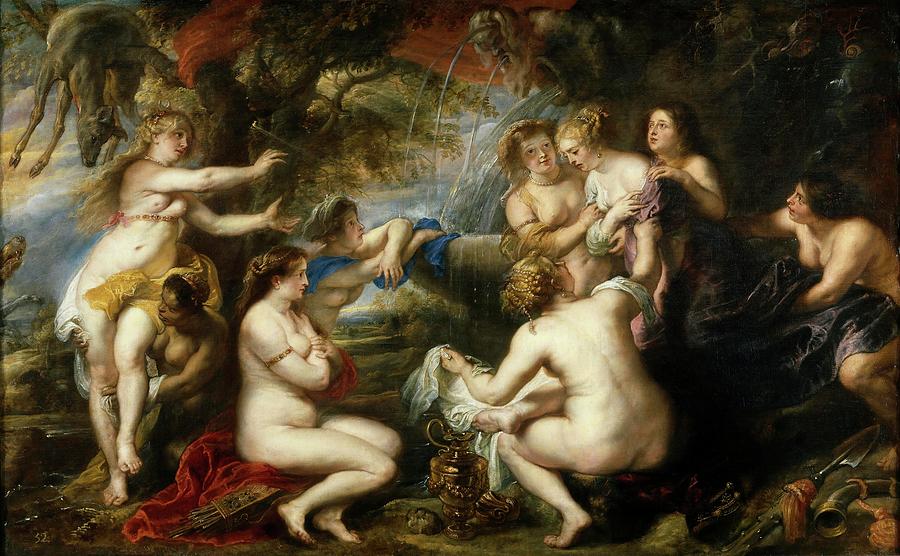 Pedro Pablo Rubens / Diana and Calisto, ca. 1635, Flemish School, Oil on canvas. Painting by Peter Paul Rubens -1577-1640-