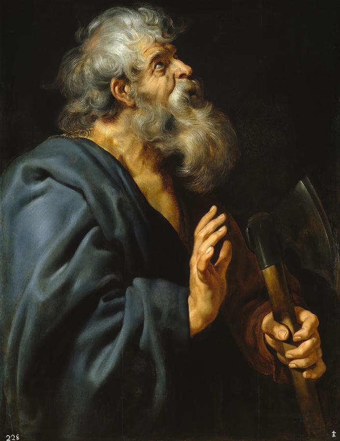 Pedro Pablo Rubens / Saint Mathias, 1610-1612, Flemish School. Painting by Peter Paul Rubens -1577-1640-
