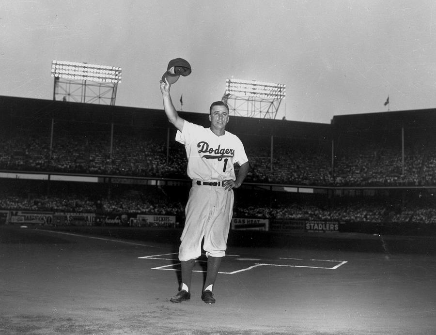 Pee Wee Reese Waves To Fans During Pee Photograph by New York Daily News Archive