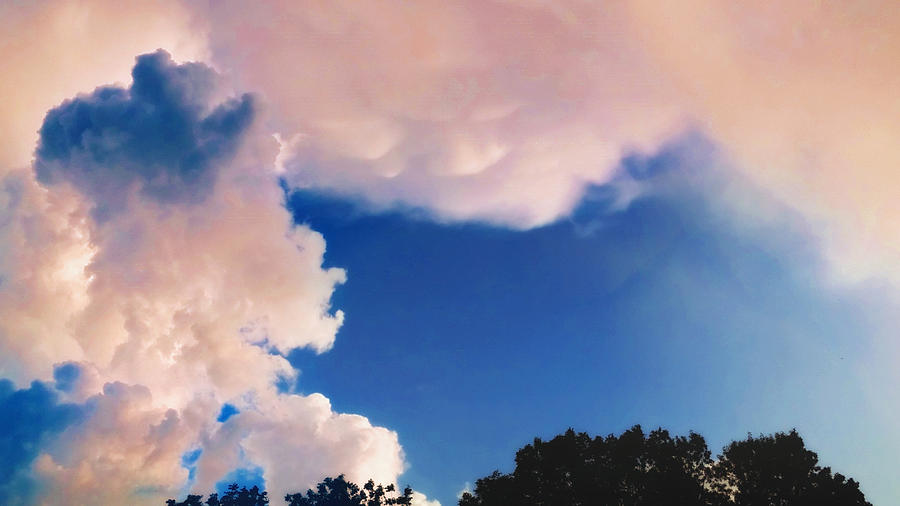 Peeking Mammatus Clouds  Photograph by Ally White