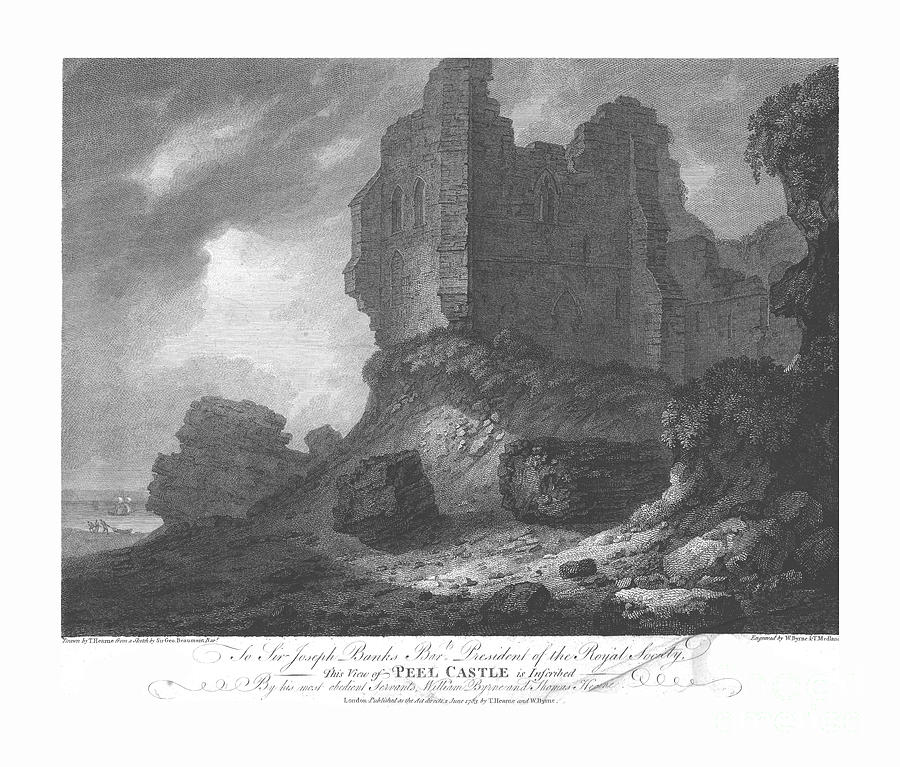 Peel Castle Drawing by Print Collector