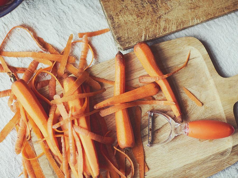 Peeled Carrots Photograph by Lukejalbert